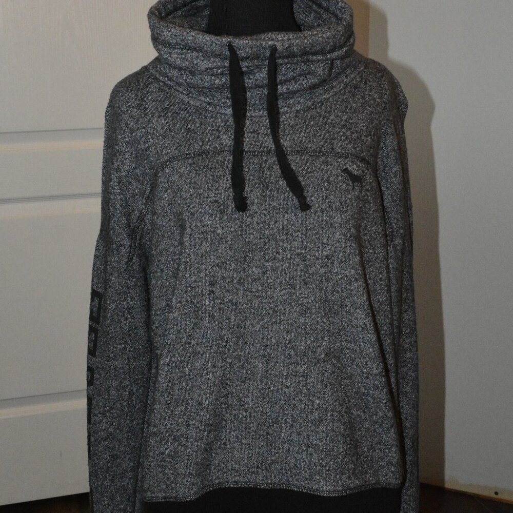 Victoria Secret Pink Cowl Neck Sweatshirt Gray size XS
